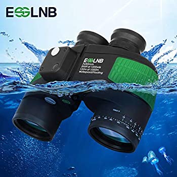 【中古】（非常に良い）ESSLNB 海洋双眼鏡 レンジファインダーコンパス 7X50 防水 ミリタリー双眼鏡 大人 子供 BAK4 グリーン FMC フローティング双眼鏡 ボートハンティ