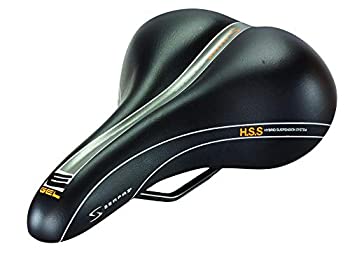 【中古】SERFAS(サーファス) 銀輪 サドル コンフォート ぼうぜん自失吸い容れる イーゲル メンズ MSD-100 267X165 黒いこと 651429