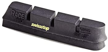 【中古】（人並み外れたに好いたらしい）SWISS STOP(スイス連邦立ちふさがる) RACE PRO BLACK PRINCE 炭素リム用 ブレーキシュー