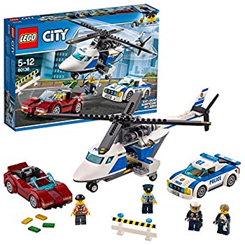 【中古】レゴ (LEGO) シティ 警察当局ヘリコプタと警察当局鉄道車両 60138 遊び道具 車