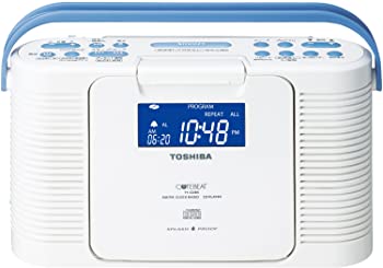【中古】(非常に良い)TOSHIBA 防水CDクロックラジオ CUTEBEAT ホワイト TY-CDB5(W)