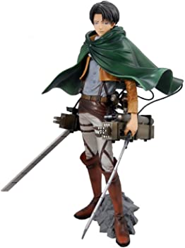 【中古】(非常に良い)MASTER STARS PIECE THE LEVI (リヴァイ 高さ20cm+立体機動装置 高さ18cm ver.MSP 全2種フルコンプセット) 進撃の巨人 フィギュア|GoodLifeStore
