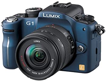【中古】パナソニック デジタル一眼カメラ LUMIX (ルミックス) G1 レンズキット コンフォートブルー DMC-G1K-A|GoodLifeStore