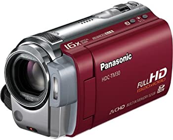 【中古】（非常に良い）パナソニック デジタルハイビジョンビデオカメラ クランベリーレッド HDC-TM30-R