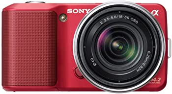 【中古】（非常に良い）ソニー SONY デジタル一眼α NEX-3 ズームレンズキット レッド NEX-3K/R｜GoodLifeStore