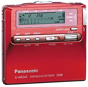 【中古】（人並み外れたに好いたらしい）パナソニック 携帯型MD電気蓄音機 赤いこと SJ-MR240-R