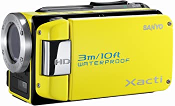 【中古】（人並み外れたに好いたらしい）SANYO 高品位テレビ 雨合羽デジタルムービーカメラ Xacti (ザクティ) DMX-WH1 黄色 DMX-WH1(Y)