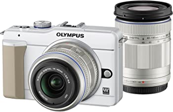 【中古】(非常に良い)OLYMPUS ミラーレス一眼 E-PL1s ダブルズームキットホワイト E-PL1s TKIT WHT