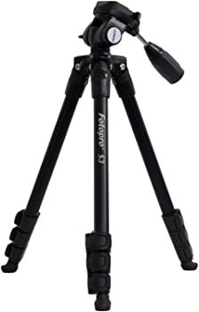 【中古】（非常に良い）Fotopro 三脚 S3 ブラック 4段 中型 3WAY雲台 アルミ製
