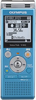 【中古】（人並み外れたに好いたらしい）OLYMPUS 集積回路リコーダー VoiceTrek 4GB MicroSD相応う V-842 青味 V-842 BLU