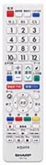【中古】（非常に良い）シャープ[SHARP]　シャープ液晶テレビ用リモコン＜ホワイト系＞（LC-24K30-W LC-22K30-W LC-19K30-W） 【0106380483】｜GoodLifeStore