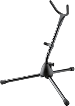 【中古】（非常に良い）K&M アルト/テナーサクソフォン用スタンド 14300 カラー:ブラック