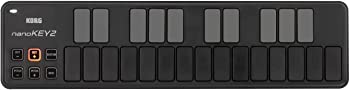 【中古】(非常に良い)KORG 定番 USB MIDIキーボード nanoKEY2 BK ブラック 音楽制作 DTM コンパクト設計で持ち運びに最適 すぐに始められるソフトウェアライセンス込
