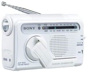 【中古】（非常に良い）SONY 手回し充電FM/AMポータブルラジオ B03 ホワイト ICF-B03/W