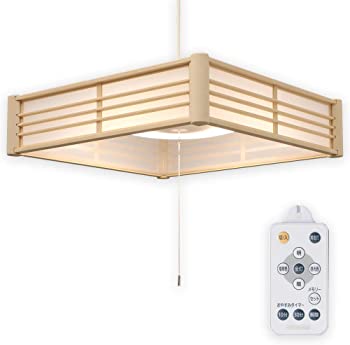 【中古】アイリスオーヤマ LED シャンデリヤ点火装置 8畳 調光 調色 和風 省エネ 遠隔操作付き添い人 PLM8DL-J