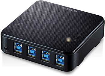 【中古】（人並み外れたに好いたらしい）エレコム USBうつり変わり器 パソコン→4界面 USB3.0→4界面 手元取り替えっこ 黒いこと U3SW-T4