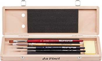 【中古】(未使用品)ダヴィンチ 水彩筆 4本セット ナチュラル 木箱 5279｜GoodLifeStore