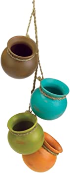 【中古】Gifts \u0026 Decor Dangling Mini Ceramic Pot Set by Gifts \u0026 Decor [並行輸入品]