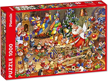 【中古】1000ピース ジグソーパズル Piatnik クリスマスの喧騒 サンタクロース Ruyer: Christmas Chaos 44.1&times;67.5cm 5379｜GoodLifeStore