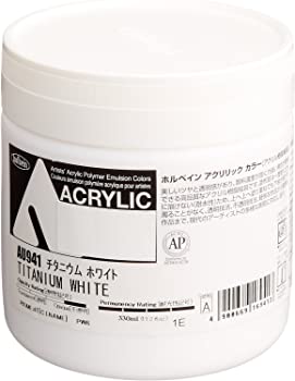 【中古】（非常に良い）ホルベイン アクリル絵具 アクリリックカラー チタニウムホワイト AU941 330ml 016941