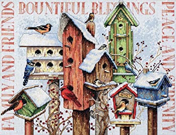 【中古】（人並み外れたに似つかわしい）Winter Housing Counted Cross Stitch Kit-18\"X15\"" 14 Count (並行輸入品)"