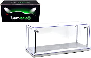 【中古】（人並み外れたに好いたらしい）CLEAR DISPLAY SHOW CASE FOR 1/18 SILVER BASE with REPLACEABLE LED LIGHTS by iLLumibox