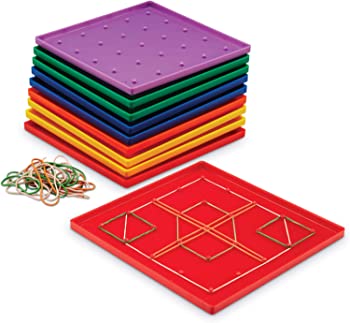 【中古】RESSOURCES DAPPRENTISSAGE LER0153 Geoboard 5 X 5 PLASTIC 7 10-PK