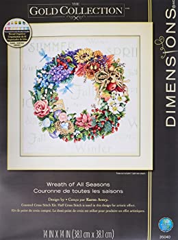 【中古】（非常に良い）DIM クロスステッチキット Wreath Of All Seasons 【並行輸入品】 Dimensions Needlecrafts Counted Cross Stitch Wreath Of All Seasons ディメ