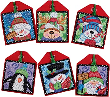 【中古】Christmas Pals Ornaments Counted Cross Stitch Kit-4-1/2\" Tall 14 Count Set Of 6 (並行輸入品)