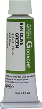 【中古】(未使用品)ホルベイン 不透明水彩絵具 ガッシュ オリーブグリーン G546 15ml(5号) 003546
