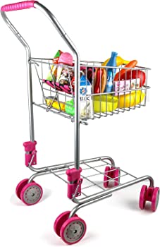 【中古】[プレシャストイズ]Precious toys Kids \u0026 Toddler Pretend Play Shopping Cart with Groceries 0130 [並行輸入品]