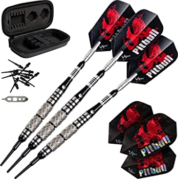 【中古】（非常に良い）Viper 21-2004-18 Pitbull Tungsten Soft Tip Darts - 18 Gram