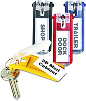 【中古】(未当て嵌める品)Key Tags for Locking Key Cabinets, Plastic, 1 1/8 x 2 3/4, Assorted, 24/Pack (並行輸入品)
