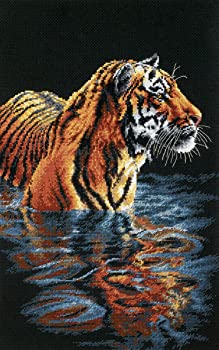 【中古】（非常に良い）Tiger Chilling Out Counted Cross Stitch Kit-9\