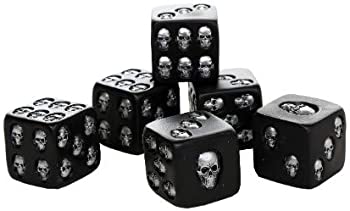 【中古】Decorative Black Skull Dice of Death 3.8cm Each Set of 6 9,968円