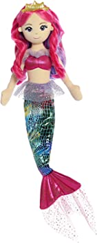 【中古】(非常に良い)Aurora World 海の輝きマーメイドぬいぐるみ レインボーフクシア 18インチ|GoodLifeStore