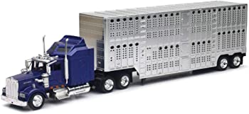 【中古】（非常に良い）[ニューレイ]New Ray 1/43 D/C Kenworth W900 Pot Belly Livestock Trailer 15243 [並行輸入品]