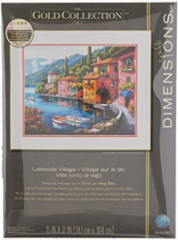 【中古】（非常に良い）Gold Collection Lakeside Village Counted Cross Stitch Kit-15