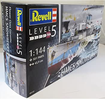 【中古】（非常に良い）ドイツレベル 1/144 フラワー級コルベット HMCSスノーベリー プラモデル 05132