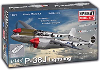【中古】ミニクラフト 1/144 第二次世界大戦 アメリカ陸軍航空軍 第8空軍 P-38Jライトニング プラモデル MC14730