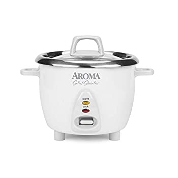 【中古】Aroma Simply Stainless 3-Cup(Uncooked) 6-Cup (Cooked) Rice Cooker White by Aroma Housewares 16,020円