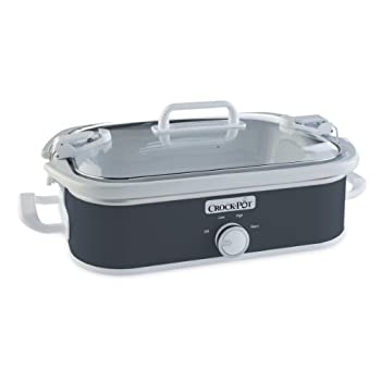 【中古】(非常に良い)Crock-Pot SCCPCCM350-CR キャセロール クロック スロー クッカー 電気調理鍋 3.5クォート 3.5クォート ブラック na