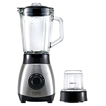 【中古】（非常に良い）siroca ミキサー SJM-180G[氷も丸ごと砕ける/ガラス製ボトル/容量800ml]