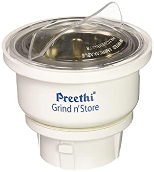 【中古】Preethi 0.4-Liter Grind n' Store Blue Leaf Chutney Jar by Preethi