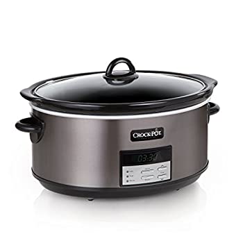 【中古】Crock Pot スロークッカー | 8クオート 放送番組能力のある スロークッカー デジタルカウントダウンタイマー ブラックステンレススチール - SCCPVFC8
