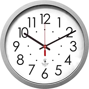 【中古】(非常に良い)Quartz Flat Rim Clock, 13-1/4in, Silver (並行輸入品)|GoodLifeStore