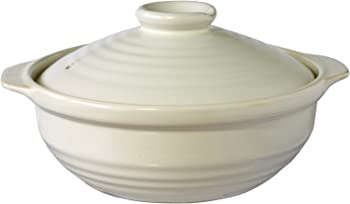 【中古】(非常に良い)NATURAL ニューIH対応土鍋 7号 ホワイト 2-3人用