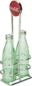 【中古】(未使用品)TableCraft Coca-Cola CC339N Salt and Pepper Shaker Set with Chrome Plated Metal Rack by Tablecraft