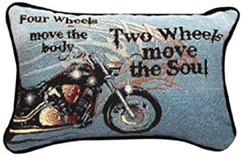 【中古】（非常に良い）Manual 12.5 x 8.5-Inch Decorative Throw Pillow, Four Wheels Move The Body by Manual Woodworker [並行輸入品]