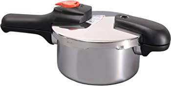 【中古】（非常に良い）パール金属 片手 圧力鍋 2.5L IH対応 ステンレス 圧力切替式 レシピ付 節約クック H-5434